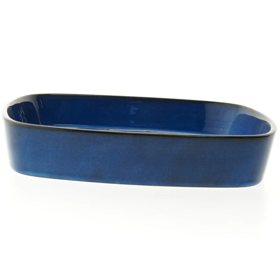 Alluminia Blue fantasy Bird  .Blåt fajancefad (str. 22 cm)