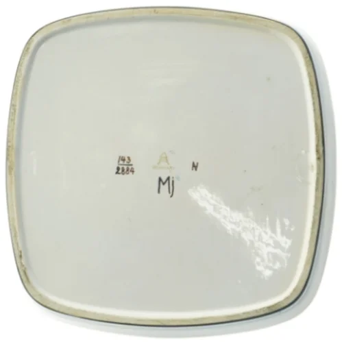 Alluminia Blue fantasy Bird  .Blåt fajancefad (str. 22 cm)