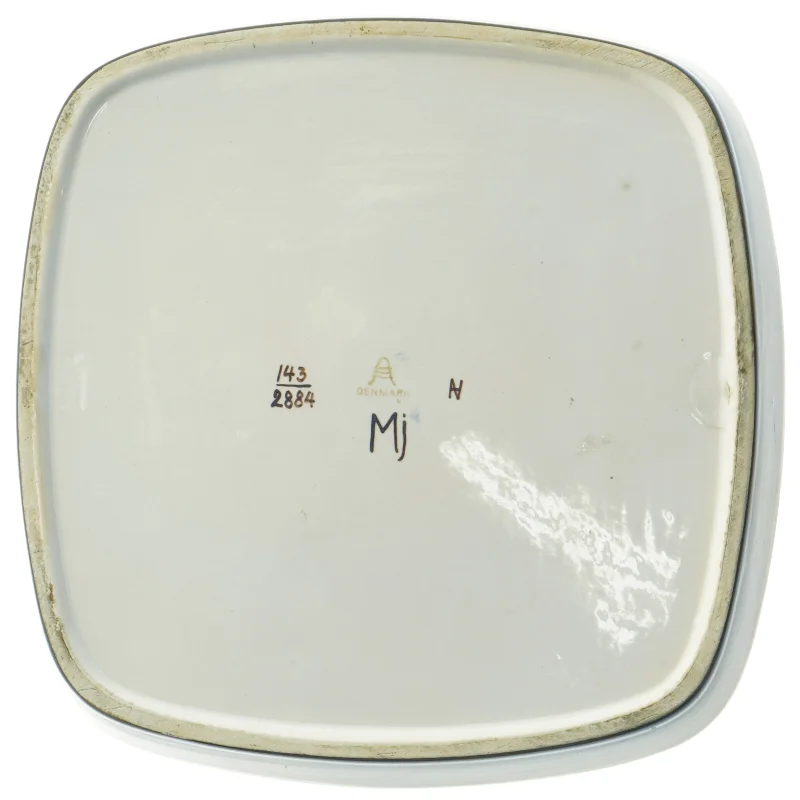 Alluminia Blue fantasy Bird  .Blåt fajancefad (str. 22 cm)