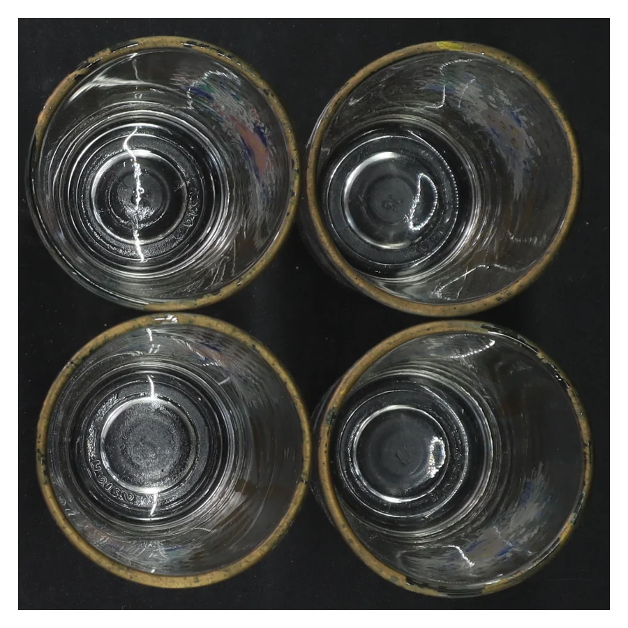 Dekorative glas med blomstermønster (str. 9,5 cm)