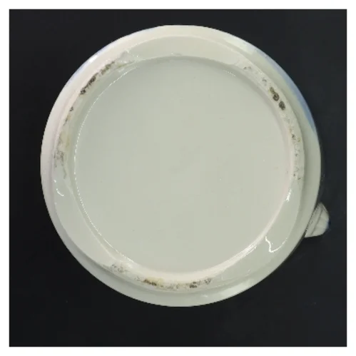 Orientalsk Fajance krukke med låg (str. 21 cm)