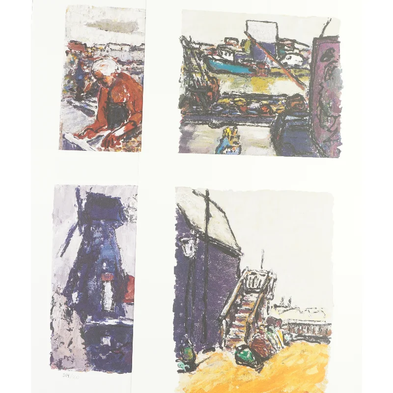 12 litografier af René Nielsen - The Whiteable Suite (40x50cm)