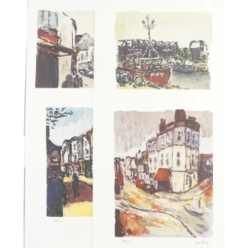 12 litografier af René Nielsen - The Whiteable Suite (40x50cm)