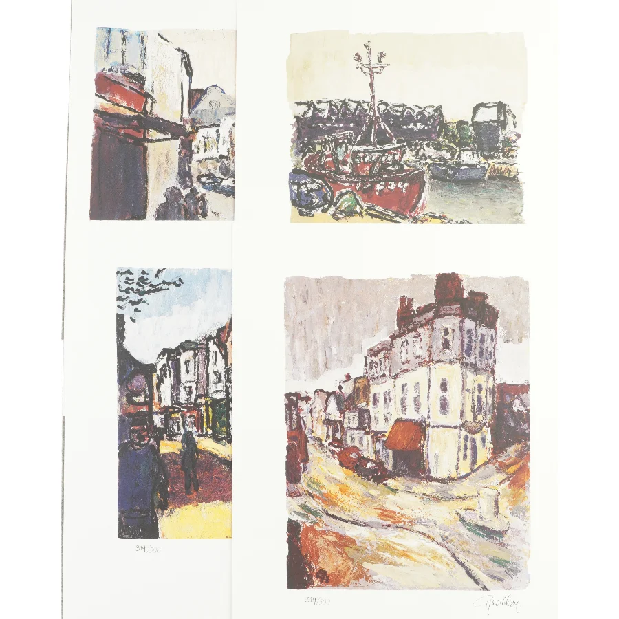 12 litografier af René Nielsen - The Whiteable Suite (40x50cm)