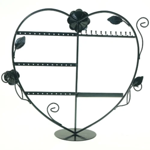 Metalsmykke stativ i form af et hjerte (str. 34 x 36 cm)