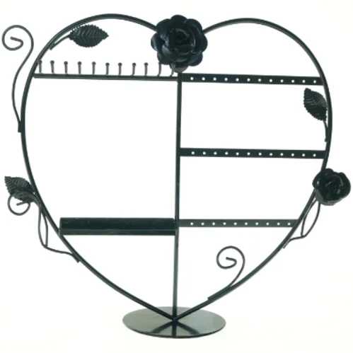 Metalsmykke stativ i form af et hjerte (str. 34 x 36 cm)