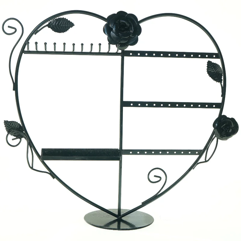 Metalsmykke stativ i form af et hjerte (str. 34 x 36 cm)