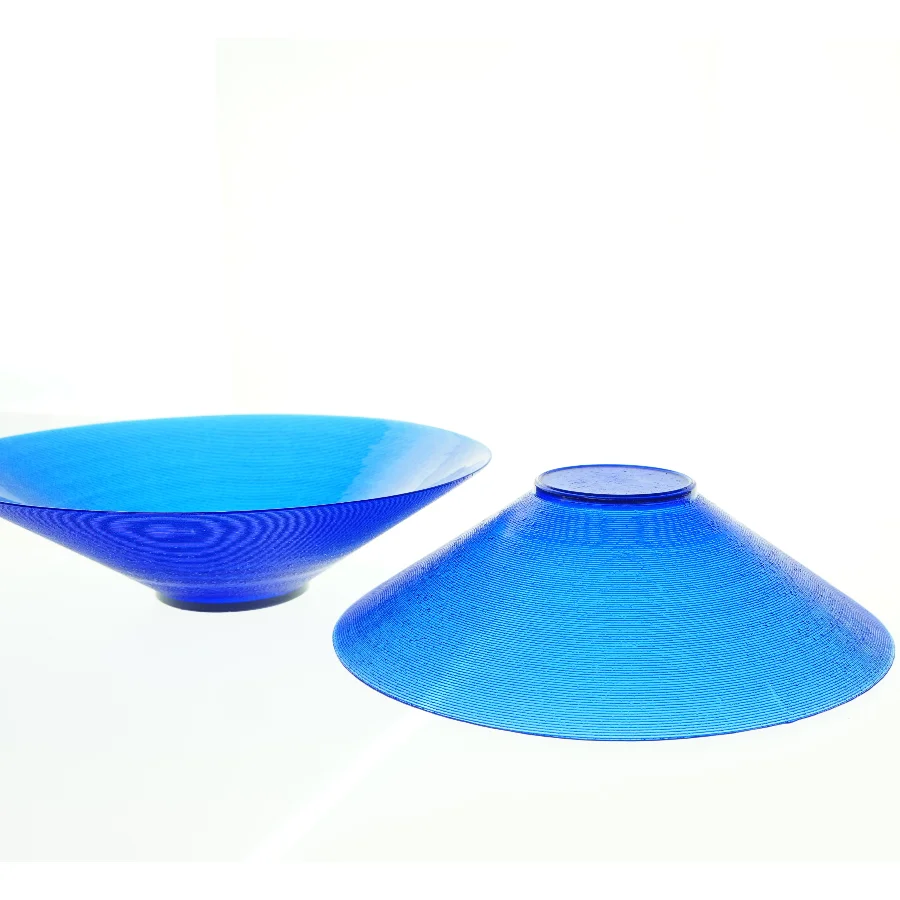  2 stk Blå salat glasskåle