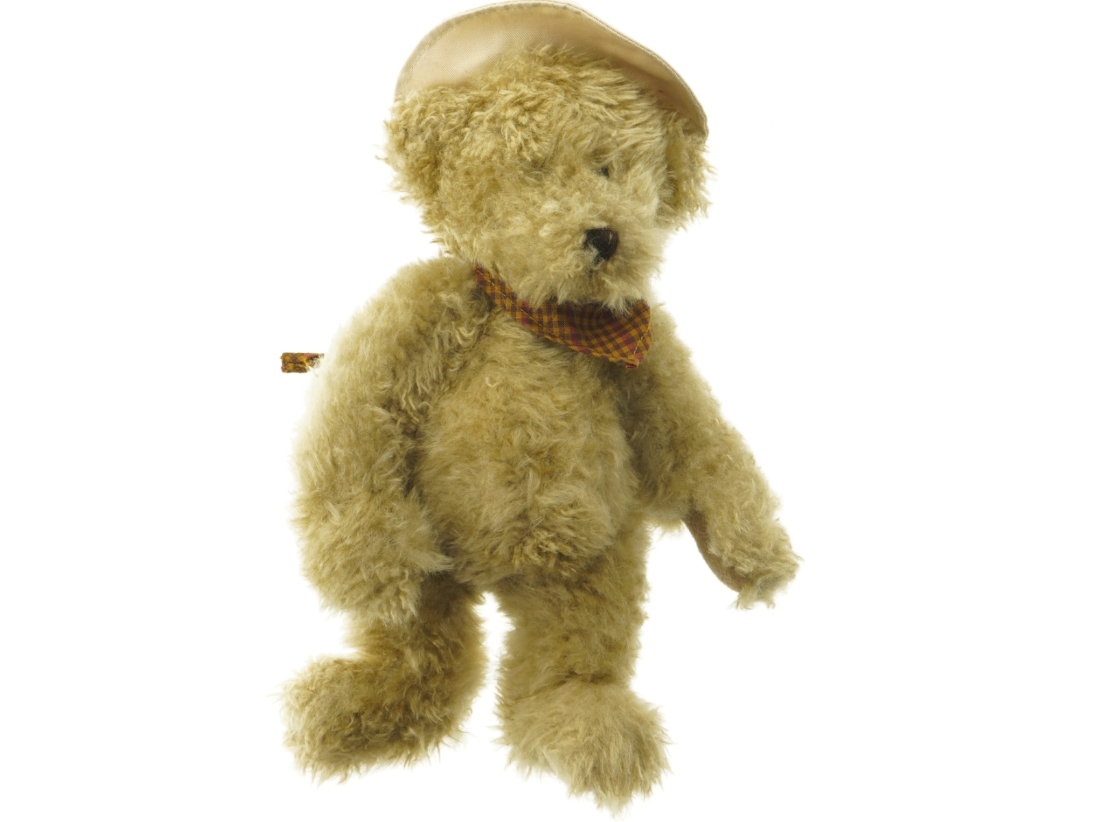 Vintage tøjbamse med bevægelige led (str. 35 cm)