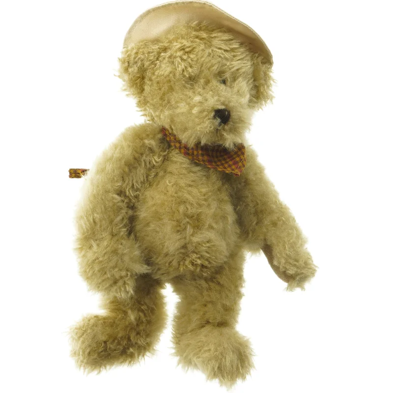 Vintage tøjbamse med bevægelige led (str. 35 cm)