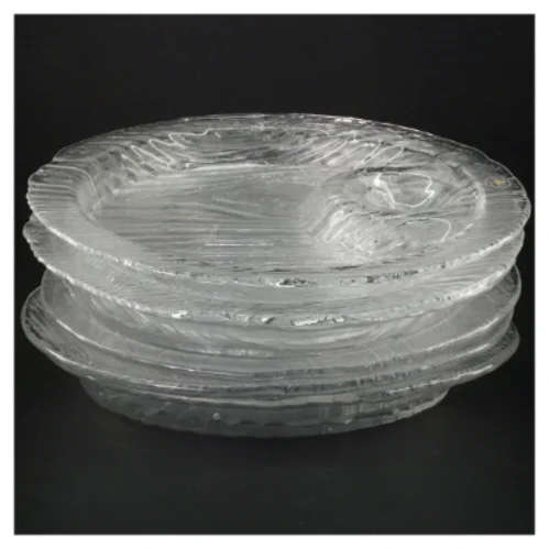 Glasfad, Ø 24 cm fra svenske Royal Krona (str. Ø. 24 cm) 6 stk 