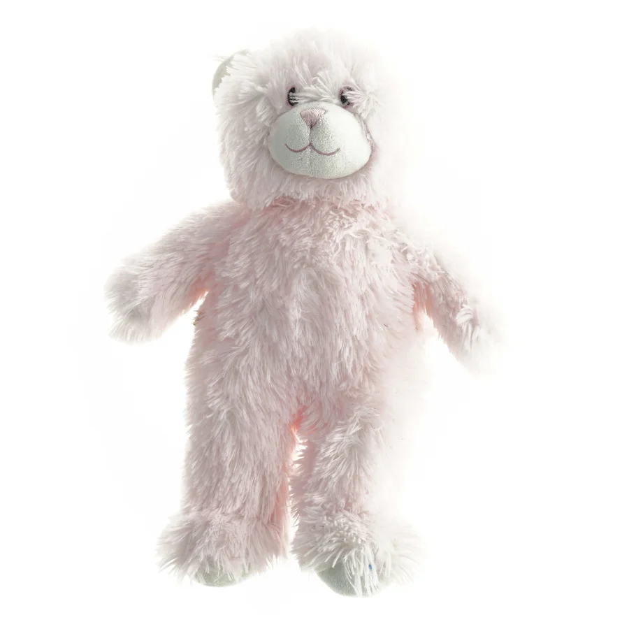 Builder Bear . Lyserød tøjdyrbamse (str. Længde. 37 cm)Bamsen har været i bad 🩷