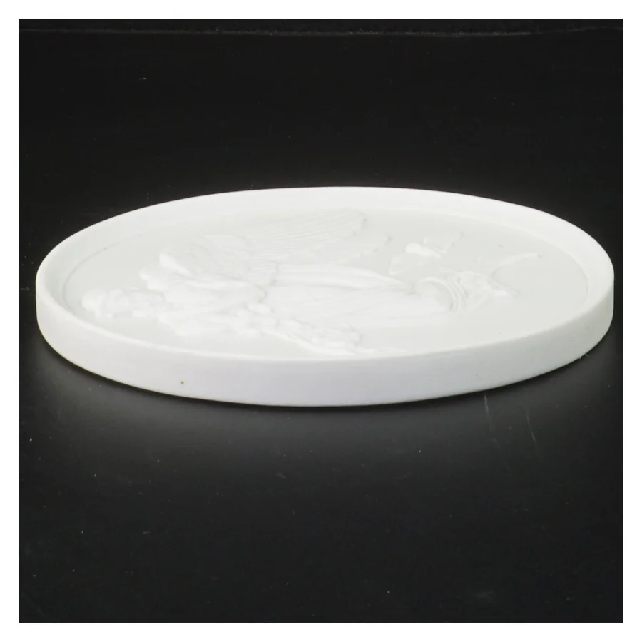 Bing & Grøndal Platte . Dekorativ platte med engelmotiv fra B&G (str. Ø 15 cm)