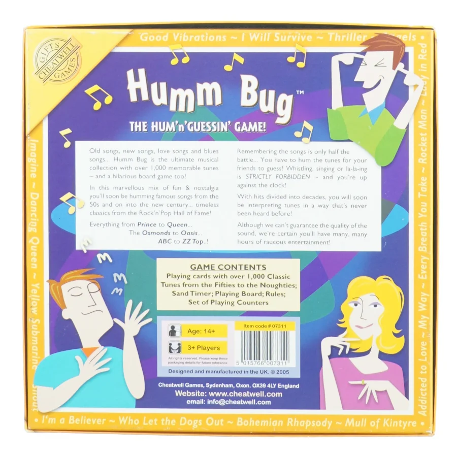 Humm bug fra Gifts Cheatwell Games (str. 27 x 7 cm)