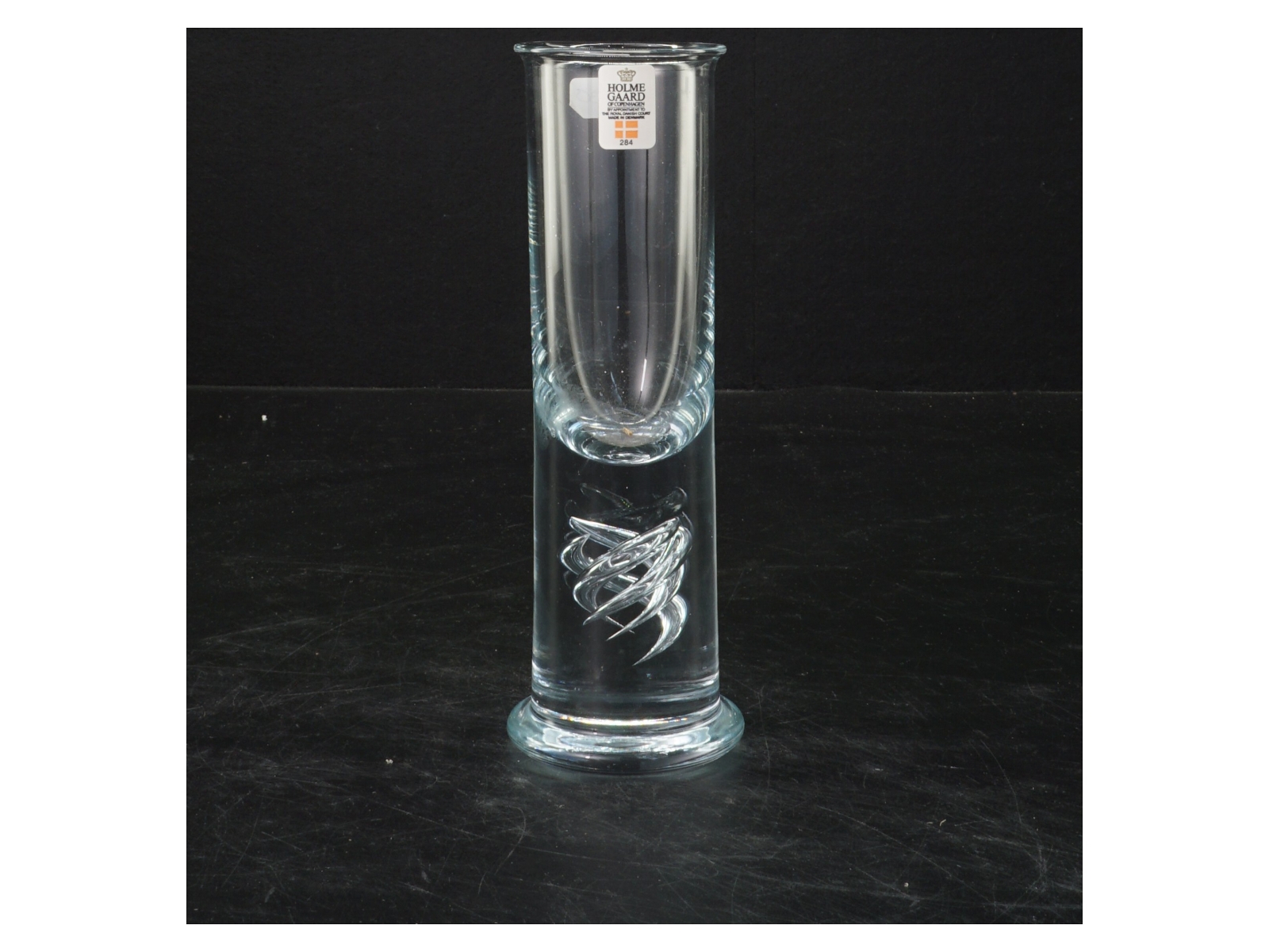Holmegaard glasvase fra Holmegaard (str. 16,5x5,5 cm)