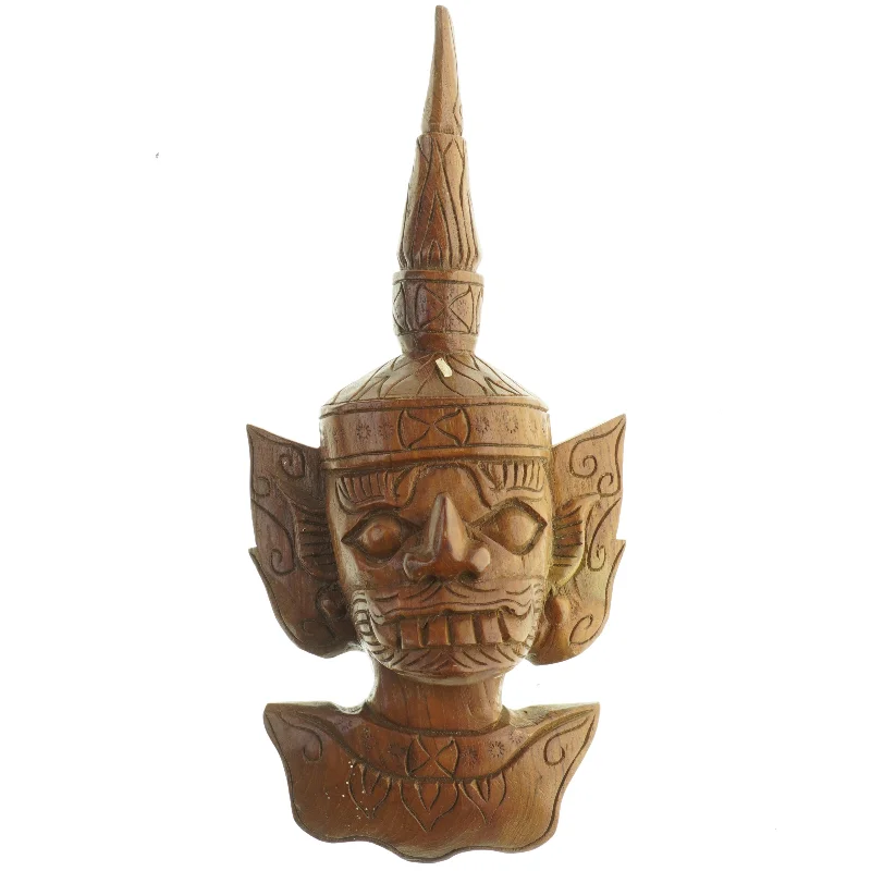 Træudskåret ansigt (str. 40 x18 cm)