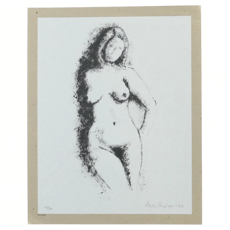 Studie billede signeret af Claus Ryskjær (str. 34x42 cm)