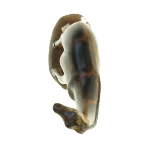 Træskulptur af giraf (str. 28. x 14 cm)