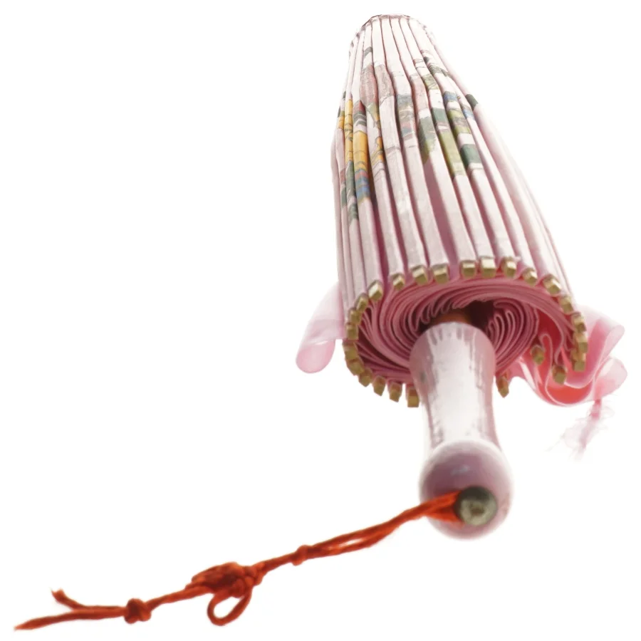 Sol Paraply med pink håndtag (str. 56 cm)
