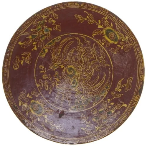 Dekorativ rund opbevaringsæske til smykker mm. (str. Ø 20 cm)