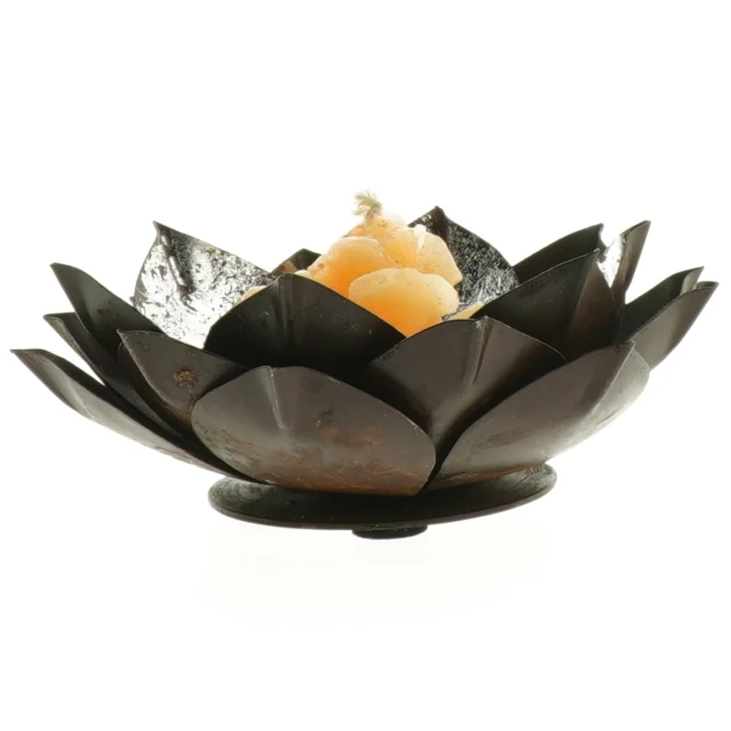  2 stk dekorativ lysestager med lys 