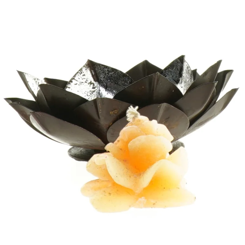  2 stk dekorativ lysestager med lys 