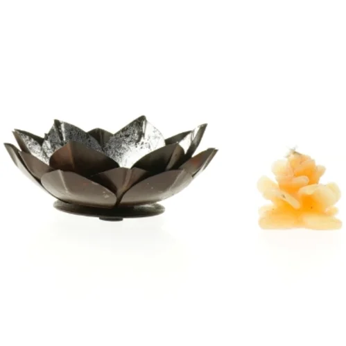  2 stk dekorativ lysestager med lys 