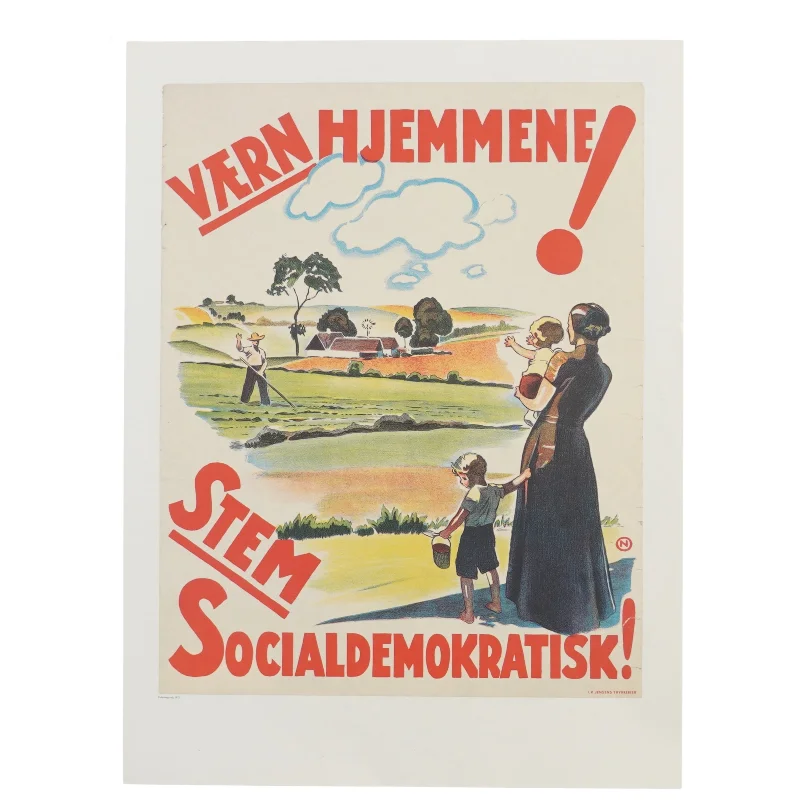 Vintage politisk plakat (str. 40x30 cm)