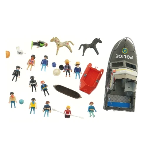 Playmobil politibåd sæt med figurer fra Playmobil