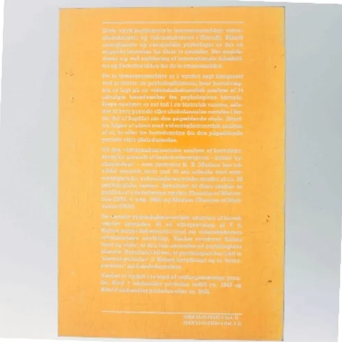 Psykologi 1: Psykologiens historie indtil 1945 fra Gyldendal af K.B. Madsen (Bog)