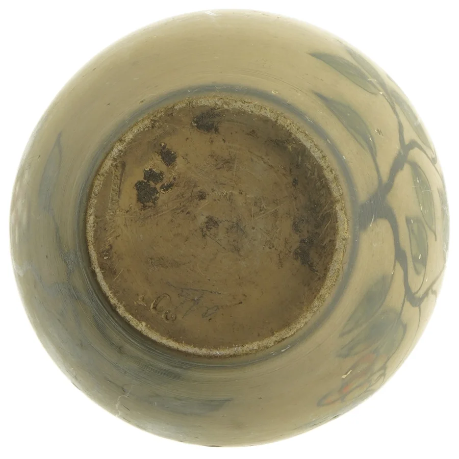 Dekoreret keramikvase (str. 18,5 cm)