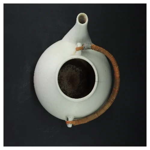 Hvid keramisk tekande (str. Ø 17 cm)