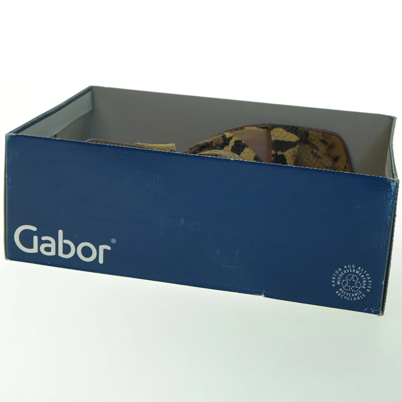 Slangeskinds sandaler med hæl fra Gabor (str. 41 )