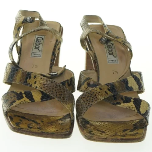 Slangeskinds sandaler med hæl fra Gabor (str. 41 )