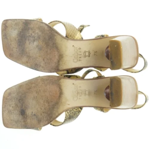 Slangeskinds sandaler med hæl fra Gabor (str. 41 )