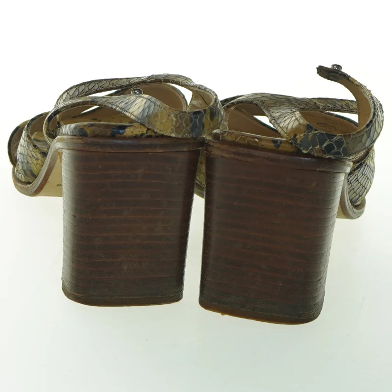 Slangeskinds sandaler med hæl fra Gabor (str. 41 )