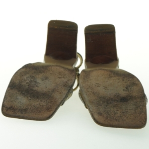 Slangeskinds sandaler med hæl fra Gabor (str. 41 )