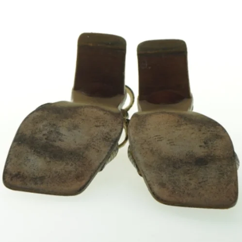 Slangeskinds sandaler med hæl fra Gabor (str. 41 )