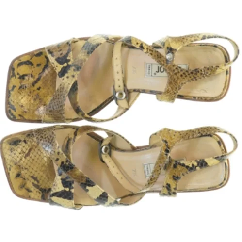 Slangeskinds sandaler med hæl fra Gabor (str. 41 )