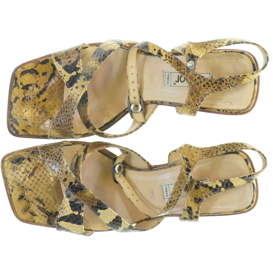 Slangeskinds sandaler med hæl fra Gabor (str. 41 )