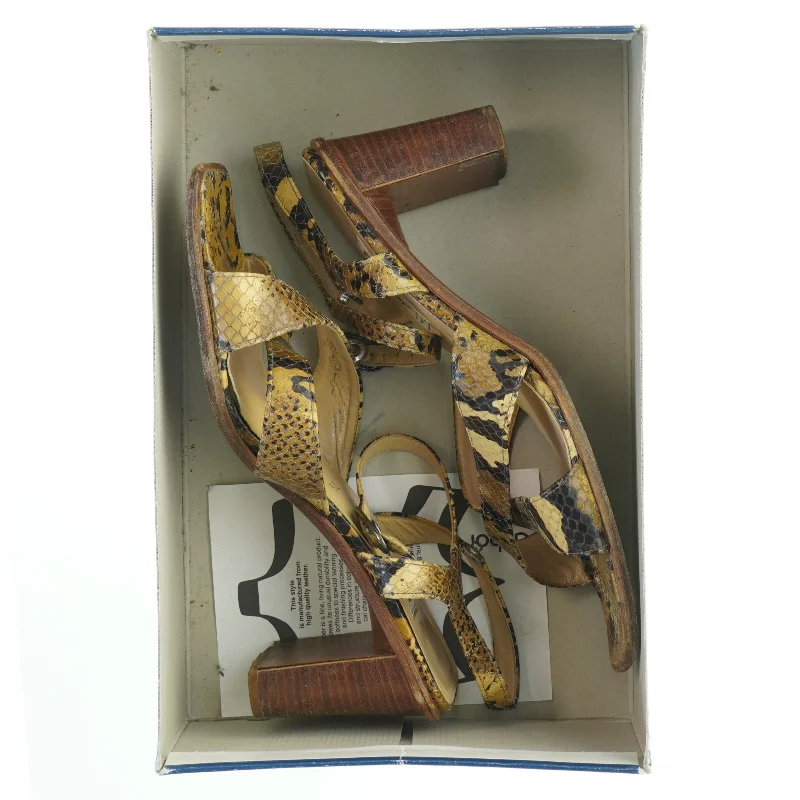 Slangeskinds sandaler med hæl fra Gabor (str. 41 )