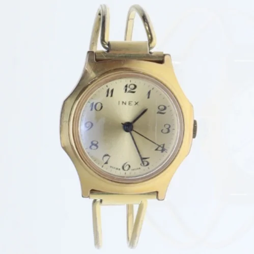 Guldfarvet Inex dameur fra Inex (str. Ø 7 mm)