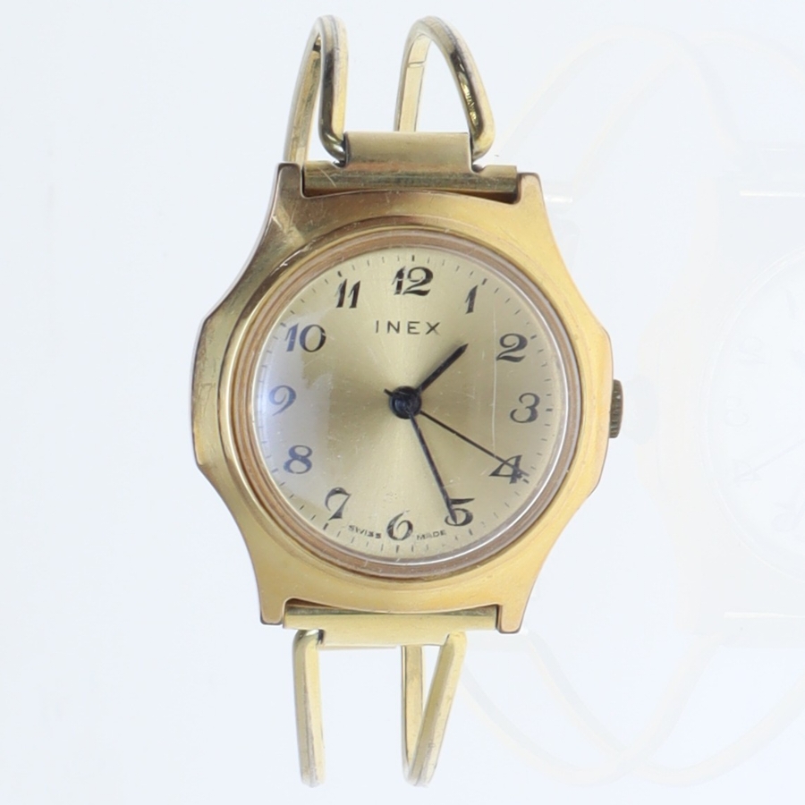 Guldfarvet Inex dameur fra Inex (str. Ø 7 mm)