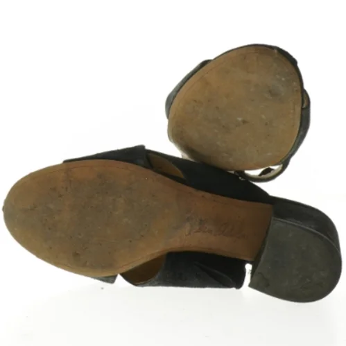 Kvinde sandaler sort med hæl (str. Længde, 25 cm)