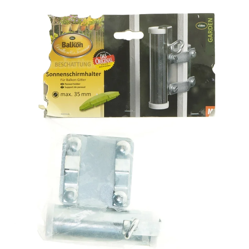 Parasolholder til balkongitter (str. 15 x 14 x 8 cm)
