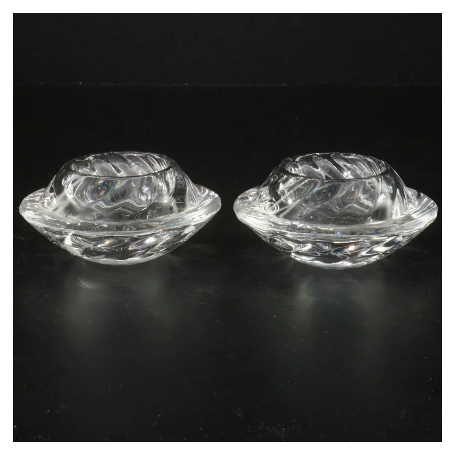 Glas lysestager (str. Ø 10 cm)