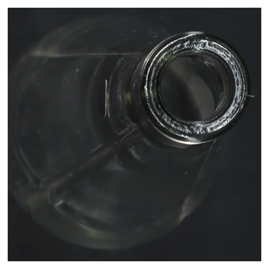 Glasflaske med sølvtop fra Rosendahl (str. 34 cm)