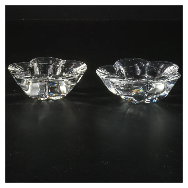 Glasblomst lysestager (str. Ø 9,5 cm)