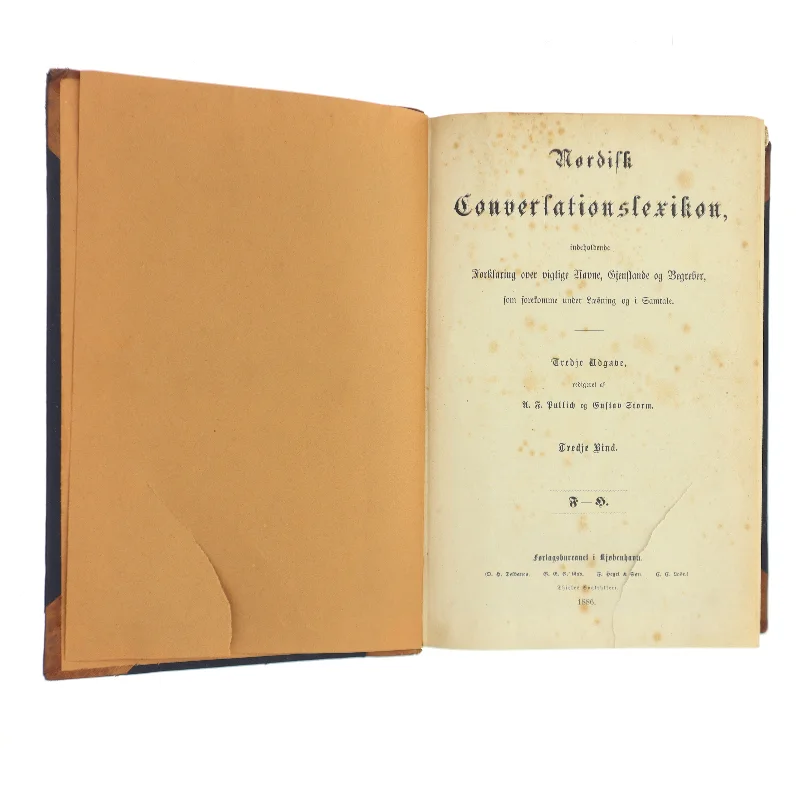 Nordisk Conversationslexikon af A. S. Müllis og Gustav Storm (Bog)