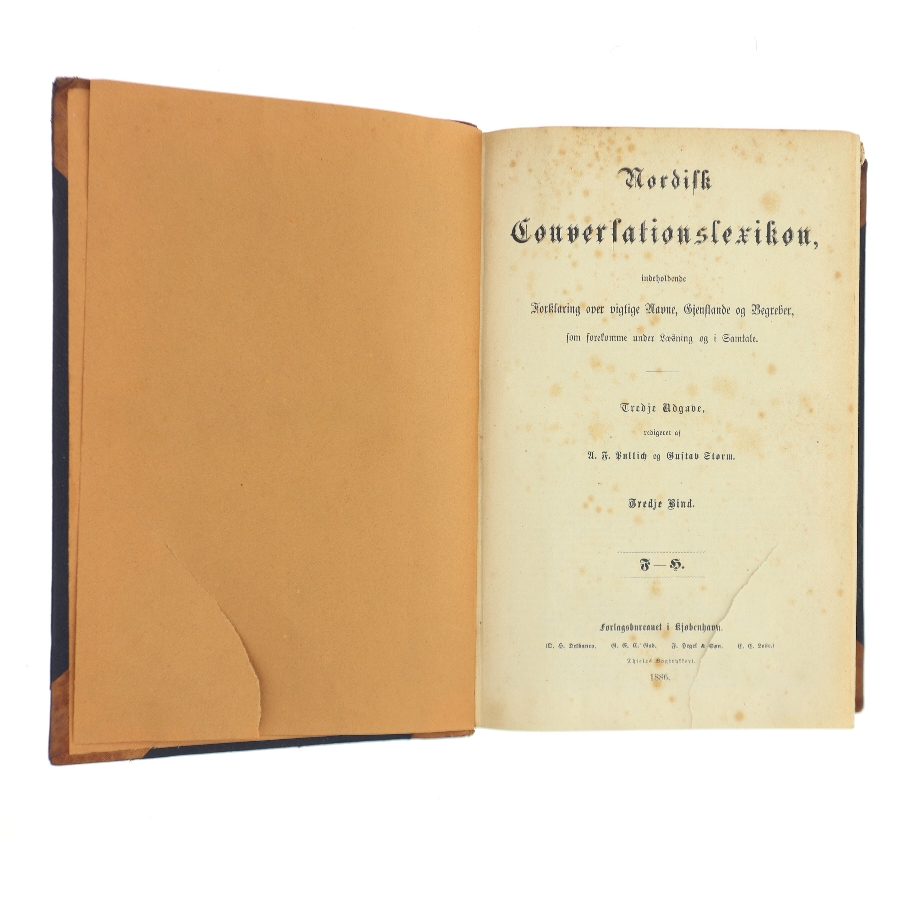 Nordisk Conversationslexikon af A. S. Müllis og Gustav Storm (Bog)